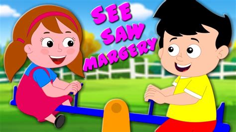 See Saw Margery Daw | Kindergarten Nursery Rhymes For Kids | Cartoon ...