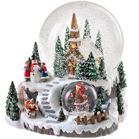 The Seasonal Aisle Musical Village Scene Christmas Snow Globe & Reviews ...