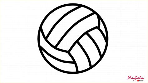 Volleyball Drawing - How to draw Volleyball - YouTube