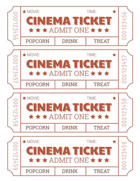 Movie Tickets | Printable tickets, Movie night printables, Movie ticket ...