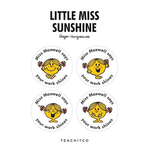 Merit Stickers | Little Miss Sunshine - Teachit Co