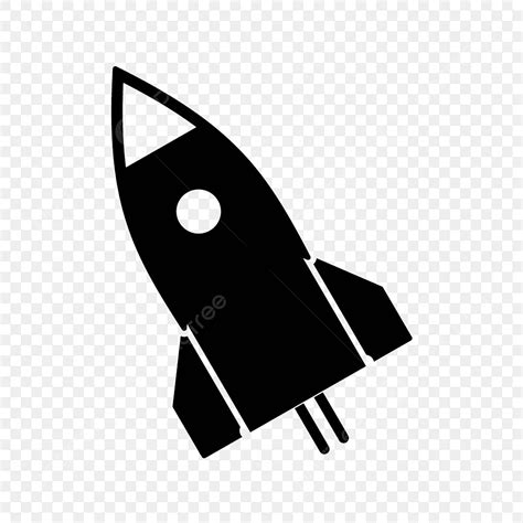 Rocket Silhouette Transparent Background, Vector Rocket Icon, Rocket ...