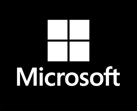 Microsoft Software Brand Logo Symbol With Name White Design Vector ...