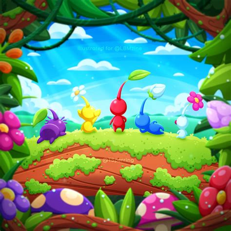 Pikmin Art Print Nintendo Cute Plants Colourful Fanart - Etsy UK