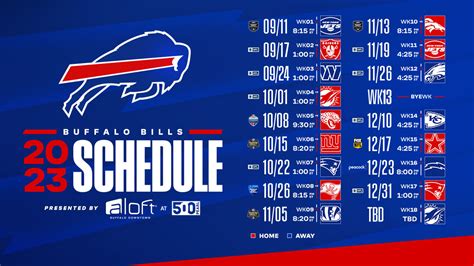 Top 10 things to know about the Bills 2023 schedule