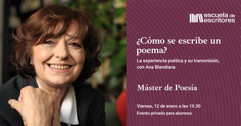 Ana Blandiana en el Máster de Poesía – Escuela de Escritores