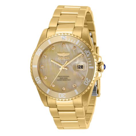 (ShopHQ) Invicta Women's Pro Diver Diamond Accented Stainless Steel ...