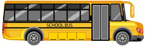 Yellow school bus on white background 1482848 Vector Art at Vecteezy