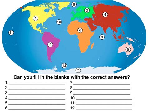 Printable Blank Continents And Oceans Map Web Here Are Several ...