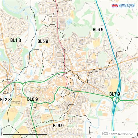 Bury Vector Street Map