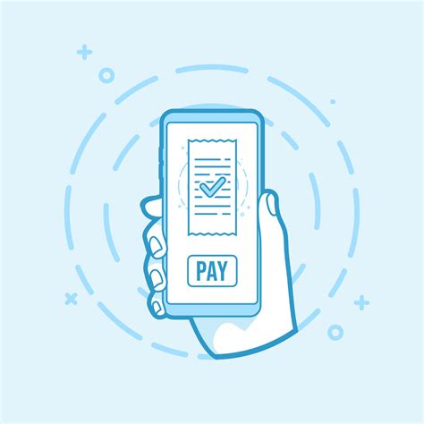 Mobile bill payment concept. Pay bills online. Hand holding smartphone ...