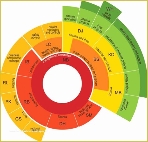 Round Org Chart Template