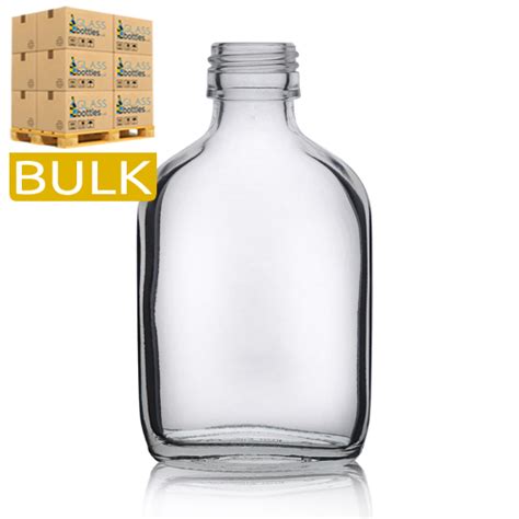 50ml Glass Flask Bottles G50MLCFLA-P - GlassBottles.co.uk