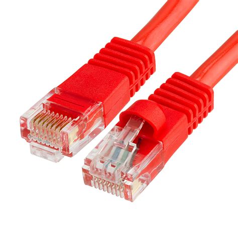 RJ45 1000 Mbps Cat 5e Ethernet LAN Network Red Cable -100 ft