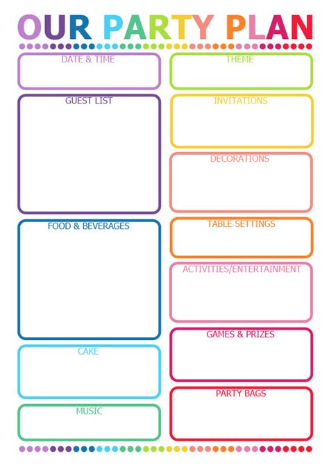 How to Plan a Party Printable Planner