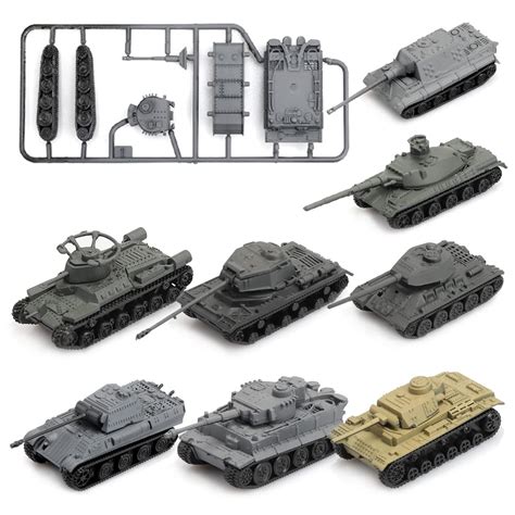 Buy ViiKONDO Toy Tank Model Kit Vehicle 1/144 Scale 8pcs WWII German ...