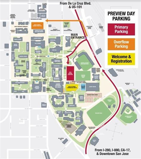 Santa Clara Campus Map - Ferry Map