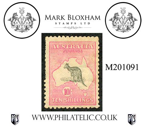 Mark Bloxham Stamp Ltd on Twitter: "Australia SG42 10/- Grey and Pink ...