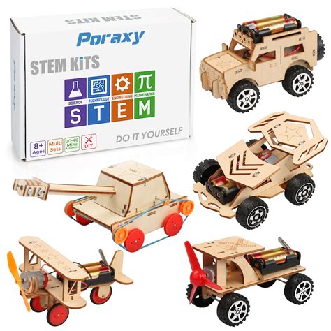 Buy 5 in 1 STEM Kits, STEM Projects for Kids Ages 8-12, Wooden Model ...