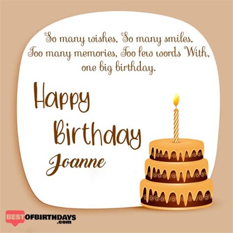 [ Joanne ] Happy birthday Free online wishes Card - Best Of Birthday