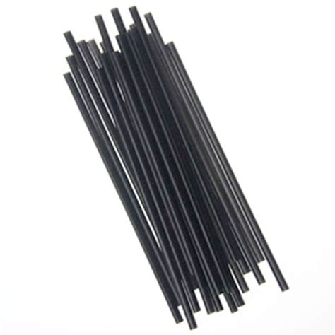 Black Jumbo Unwrapped Straws 7.75″