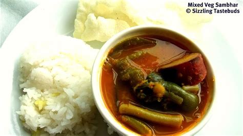 Mixed Vegetable Sambhar - Sizzling Tastebuds