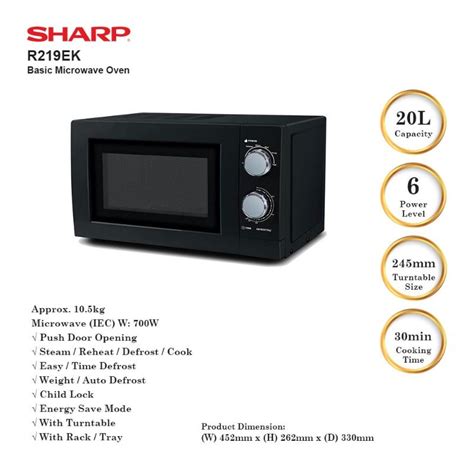 Sharp Microwave Oven 20L - R219EK | Shopee Malaysia