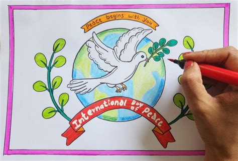 World Peace day drawing, International day of Peace poster making ...