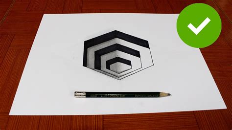 Easy 3D Drawing - Cómo dibujar un AGUJERO 3D HEXAGONO - ilusión óptica ...