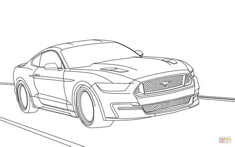 Ford Mustang 2015 coloring page | Free Printable Coloring Pages