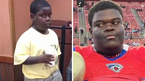 Viral meme kid looks unrecognisable as huge college football player a ...