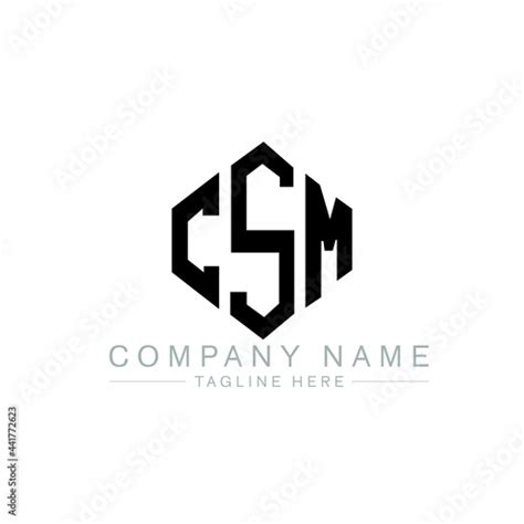 CSM letter logo design with polygon shape. CSM polygon logo monogram ...