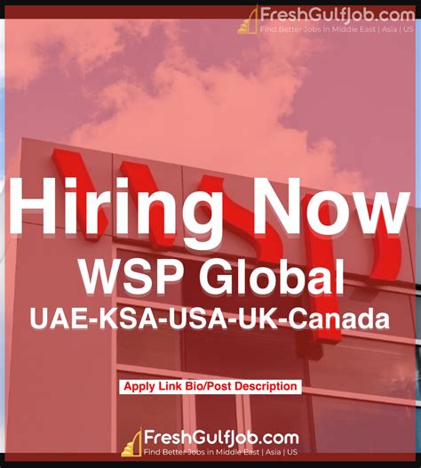 WSP Jobs UAE-Qatar-USA-UK-Canada-KSA | 2024