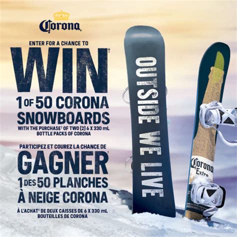 Corona Snowboard Promotion: Win 1 of 50 Corona Snowboards at ...