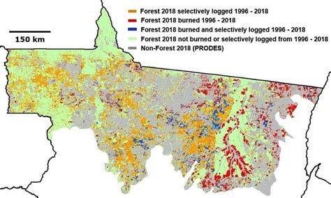 Forest degradation history from 1996 -2018 for 2018 forest areas in ...