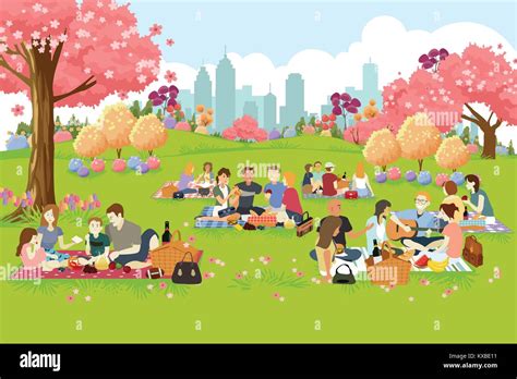 Picnic In Park Cartoon