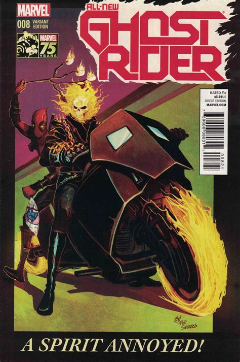 All-New Ghost Rider #8 1:25 Del Mundo Deadpool Variant HTF Rare ...