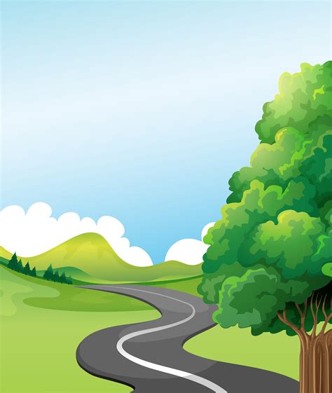 Road Background Cartoon