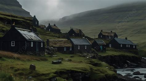 Black Cottages By The Sea In Faroe Islands Background, Pictures Of The ...