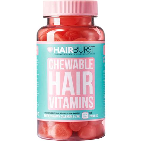 Chewable Hair Vitamins for Hair Growth - Anti Hair Loss & Thinning Hair ...