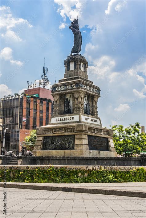 Monument to Cuauhtemoc (1887) - statue dedicated to last Mexica ruler ...