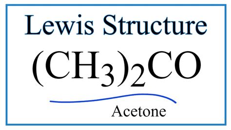 Lewis Dot Structure Of Acetone