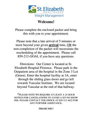 St Elizabeth Doctors Note - Fill and Sign Printable Template Online