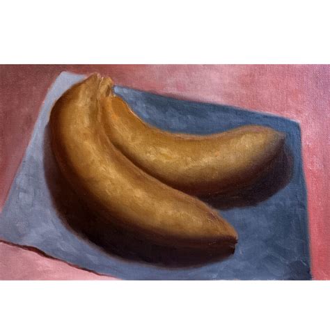 Banana Painting Fruit Original Art Food Oil Painting Small Artwork ...