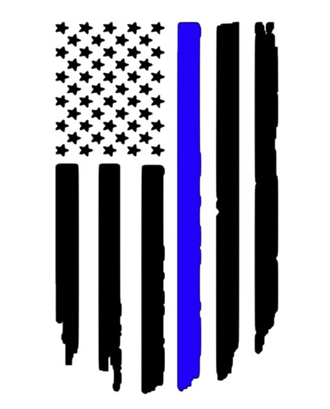 Thin Blue Line Usa Flag Decal