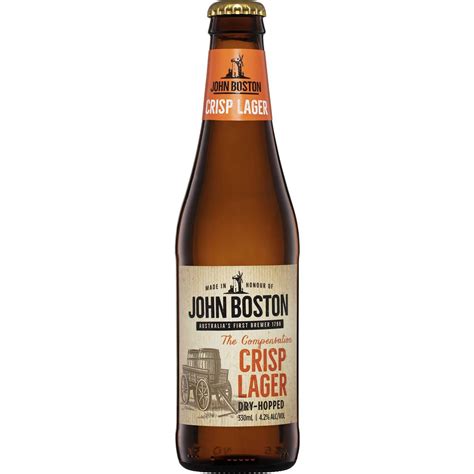 John Boston Lager Bottles 330ml X6 Pack | Woolworths