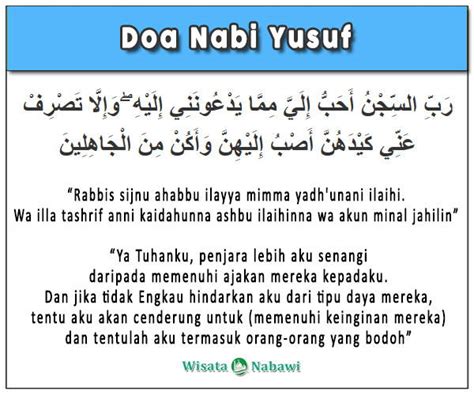 Doa Nabi Yusuf As Allahummaj Alni – Dakwah Islami