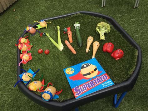 Supertato tuff tray | My classroom | Supertato, Tuff tray, World book ...