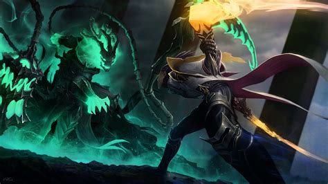 1920x1080 Resolution Lucian vs Thresh LoL 1080P Laptop Full HD ...