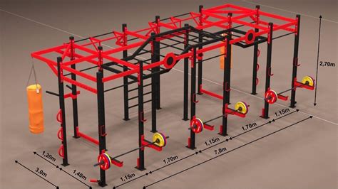 Crossfit Mural gym - gym design -dwg dxf pdf model 3D model | CGTrader